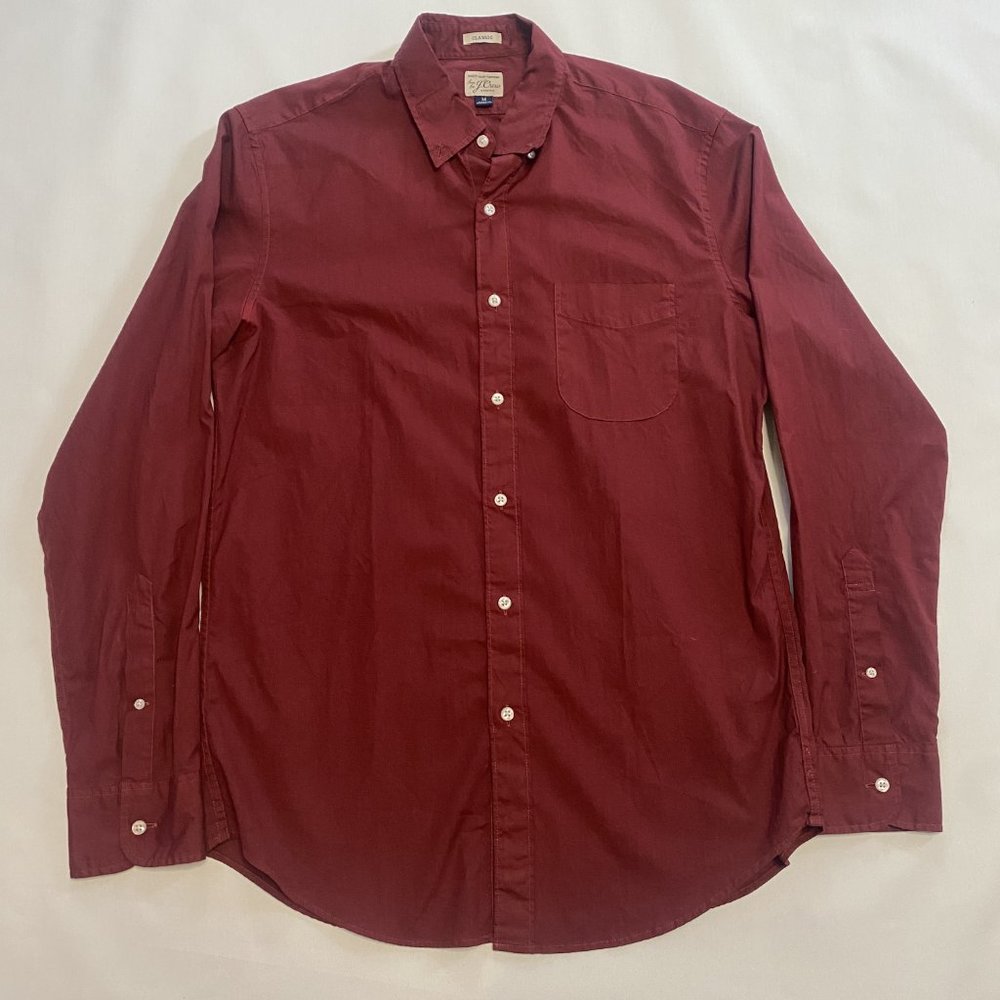 J. Crew Medium Maroon Button-Down